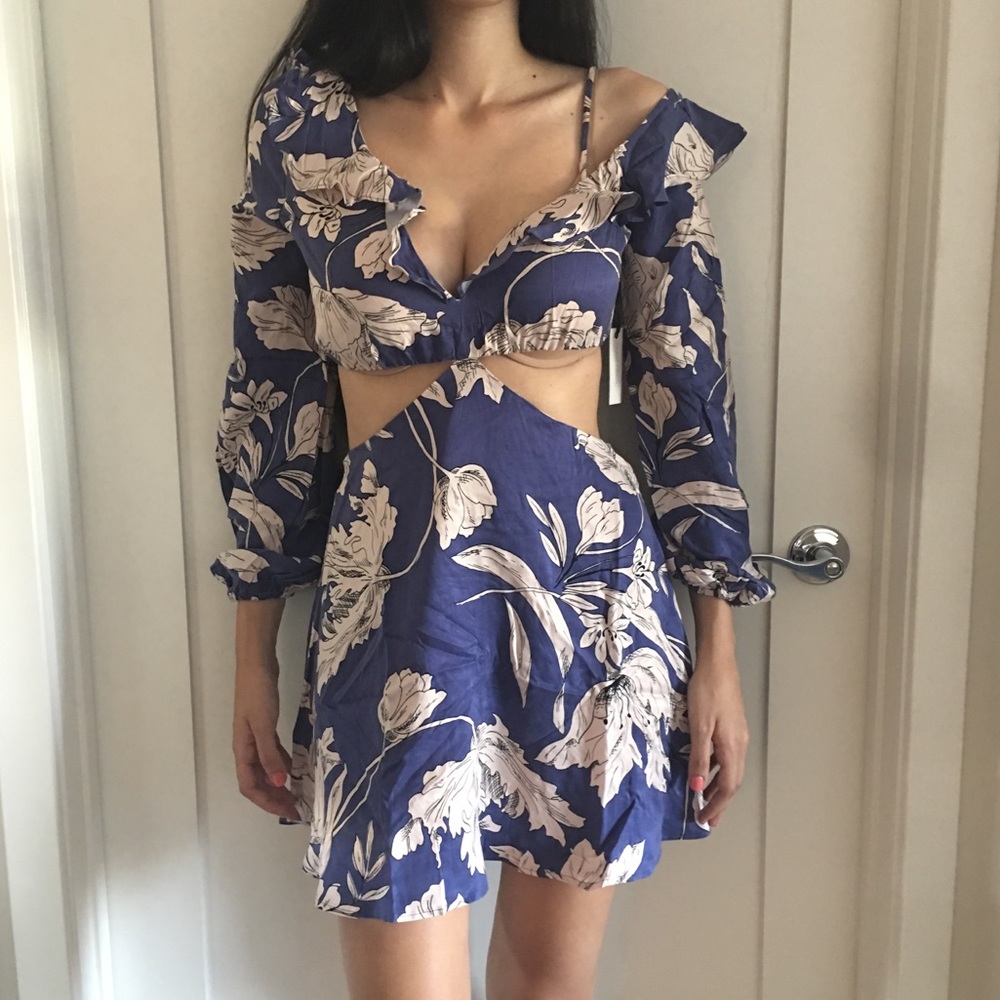 Lovers + Friends Love Bliss Mini Dress in blue